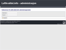 Tablet Screenshot of admin.luftkvalitet.info